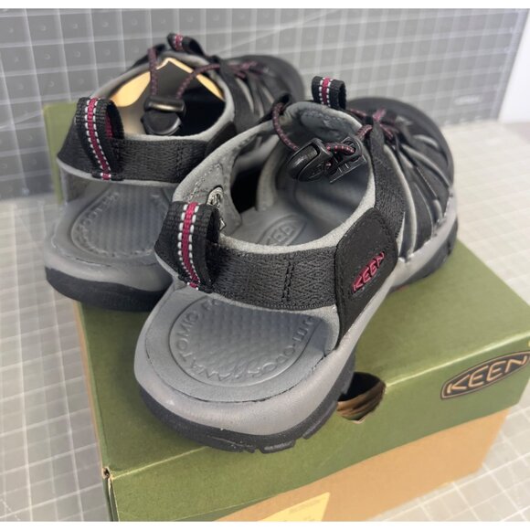 Keen Women's Newport H2 Sandals Size 7.5 Black/Raspberry Wine New - Picture 6 of 11